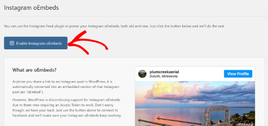 فعالسازی دکمه ی instagram oembeds